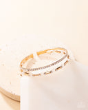 Publicity Pizzazz - Gold Bracelet - Paparazzi Accessories Bracelet Bedazzle Me Pretty Mobile Fashion Boutique