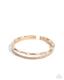 Publicity Pizzazz - Gold Bracelet - Paparazzi Accessories Bracelet Bedazzle Me Pretty Mobile Fashion Boutique