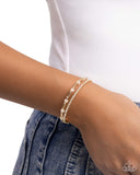 Publicity Pizzazz - Gold Bracelet - Paparazzi Accessories Bracelet Bedazzle Me Pretty Mobile Fashion Boutique