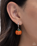 Pumpkin Pageantry - Orange Earrings - Paparazzi Accessories Earrings Bedazzle Me Pretty Mobile Fashion Boutique