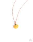Pumpkin Patch - Copper Necklace - Paparazzi Accessories Necklace Bedazzle Me Pretty Mobile Fashion Boutique