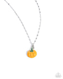 Pumpkin Patch - Orange Necklace - Paparazzi Accessories Necklace Bedazzle Me Pretty Mobile Fashion Boutique