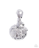 Pumpkin Pledge - Silver Bracelet Charm - Paparazzi Accessories Bracelet Bedazzle Me Pretty Mobile Fashion Boutique