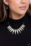 Punk Passion - Green Necklace - Paparazzi Accessories Necklace Bedazzle Me Pretty Mobile Fashion Boutique