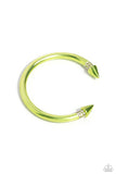 Punky Plot Twist - Green Bracelet - Paparazzi Accessories Bracelet Bedazzle Me Pretty Mobile Fashion Boutique