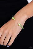 Punky Plot Twist - Green Bracelet - Paparazzi Accessories Bracelet Bedazzle Me Pretty Mobile Fashion Boutique