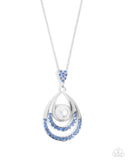 Pure Pearls - Blue Necklace - Paparazzi Accessories Necklace Bedazzle Me Pretty Mobile Fashion Boutique