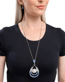Pure Pearls - Blue Necklace - Paparazzi Accessories Necklace Bedazzle Me Pretty Mobile Fashion Boutique