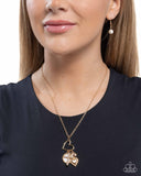 Purely Blessed - Gold Necklace - Paparazzi Accessories Necklace Bedazzle Me Pretty Mobile Fashion Boutique