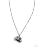 Quarterback Chic - White Necklace - Paparazzi Accessories Necklace Bedazzle Me Pretty Mobile Fashion Boutique