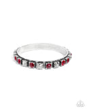 Quiet Luxury - Red Bracelet - Paparazzi Accessories Bracelet Bedazzle Me Pretty Mobile Fashion Boutique
