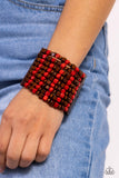 R and R - Red Bracelet - Paparazzi Accessories Bracelet Bedazzle Me Pretty Mobile Fashion Boutique