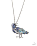 Radiant Raven - Blue Necklace - Paparazzi Accessories Necklace Bedazzle Me Pretty Mobile Fashion Boutique
