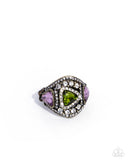 Radiant Regalia - Brass Ring - Paparazzi Accessories Ring Bedazzle Me Pretty Mobile Fashion Boutique