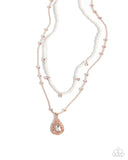 Radiant Reminder - Gold Necklace - Paparazzi Accessories Necklace Bedazzle Me Pretty Mobile Fashion Boutique