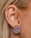Radiant Ripples - Pink Post Earrings - Paparazzi Accessories Post Earrings Bedazzle Me Pretty Mobile Fashion Boutique
