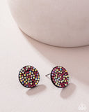 Radiant Ripples - Pink Post Earrings - Paparazzi Accessories Post Earrings Bedazzle Me Pretty Mobile Fashion Boutique