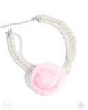 Radiant Rosette - Pink Necklace - Paparazzi Accessories Necklace Bedazzle Me Pretty Mobile Fashion Boutique