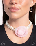 Radiant Rosette - Pink Necklace - Paparazzi Accessories Necklace Bedazzle Me Pretty Mobile Fashion Boutique