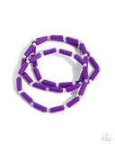 Radiantly Retro - Purple Bracelet - Paparazzi Accessories Bracelet Bedazzle Me Pretty Mobile Fashion Boutique