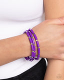 Radiantly Retro - Purple Bracelet - Paparazzi Accessories Bracelet Bedazzle Me Pretty Mobile Fashion Boutique