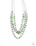 Radiantly Rich - Green Necklace - Paparazzi Accessories Necklace Bedazzle Me Pretty Mobile Fashion Boutique