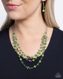 Radiantly Rich - Green Necklace - Paparazzi Accessories Necklace Bedazzle Me Pretty Mobile Fashion Boutique