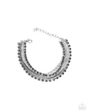 Radical Resolution - Silver Bracelet - Paparazzi Accessories Bracelet Bedazzle Me Pretty Mobile Fashion Boutique