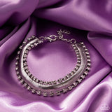 Radical Resolution - White Bracelet - Paparazzi Accessories Bracelet Bedazzle Me Pretty Mobile Fashion Boutique