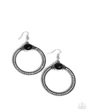 Radical Rusticity - Black Earrings - Paparazzi Accessories Earrings Bedazzle Me Pretty Mobile Fashion Boutique