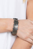 Radioactive Reflections - Black Bracelet - Paparazzi Accessories Bracelet Bedazzle Me Pretty Mobile Fashion Boutique