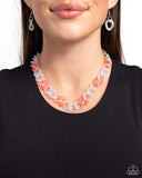 Rainbow Ragtime - Blue Necklace - Paparazzi Accessories Necklace Bedazzle Me Pretty Mobile Fashion Boutique