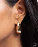 Raindrop Reveal - Gold Post Earrings - Paparazzi Accessories Post Earrings Bedazzle Me Pretty Mobile Fashion Boutique