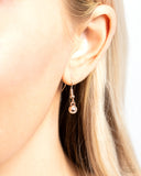 Raised Rose - Rose Gold Necklace - Paparazzi Accessories Necklace Bedazzle Me Pretty Mobile Fashion Boutique