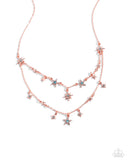Raising the STAR - Copper Necklace - Paparazzi Accessories Necklace Bedazzle Me Pretty Mobile Fashion Boutique