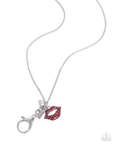 Read My Lips! - Red Lanyard - Paparazzi Accessories Lanyard Bedazzle Me Pretty Mobile Fashion Boutique