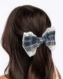 Ready to BOW? - Blue Hair Clip - Paparazzi Accessories Hair Clip Bedazzle Me Pretty Mobile Fashion Boutique
