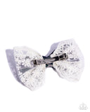Ready to BOW? - Blue Hair Clip - Paparazzi Accessories Hair Clip Bedazzle Me Pretty Mobile Fashion Boutique