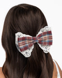 Ready to BOW? - Red Hair Clip - Paparazzi Accessories Hair Clip Bedazzle Me Pretty Mobile Fashion Boutique