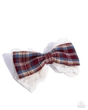 Ready to BOW? - Red Hair Clip - Paparazzi Accessories Hair Clip Bedazzle Me Pretty Mobile Fashion Boutique