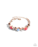 Reawakening Revelry - Rose Gold Complete Look  - Paparazzi Accessories Bedazzle Me Pretty Mobile Fashion Boutique