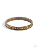 Rebel Renaissance - Brass Bracelet - Paparazzi Accessories Bracelet Bedazzle Me Pretty Mobile Fashion Boutique