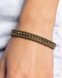 Rebel Renaissance - Brass Bracelet - Paparazzi Accessories Bracelet Bedazzle Me Pretty Mobile Fashion Boutique