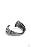 Rebellious Ribbons - Black Bracelet - Paparazzi Accessories Bracelet Bedazzle Me Pretty Mobile Fashion Boutique