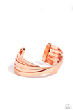 Rebellious Ribbons - Copper Bracelet - Paparazzi Accessories Bracelet Bedazzle Me Pretty Mobile Fashion Boutique