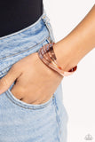 Rebellious Ribbons - Copper Bracelet - Paparazzi Accessories Bracelet Bedazzle Me Pretty Mobile Fashion Boutique