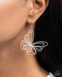 Rebirthed Radiance - White Earrings - Paparazzi Accessories Earrings Bedazzle Me Pretty Mobile Fashion Boutique