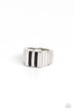 Rectangular Relic - Black Ring - Paparazzi Accessories Ring Bedazzle Me Pretty Mobile Fashion Boutique