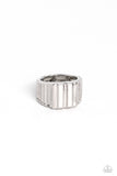 Rectangular Relic - White Ring - Paparazzi Accessories Ring Bedazzle Me Pretty Mobile Fashion Boutique