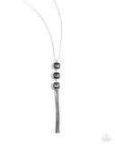 Refined Rank - Silver Necklace - Paparazzi Accessories Necklace Bedazzle Me Pretty Mobile Fashion Boutique